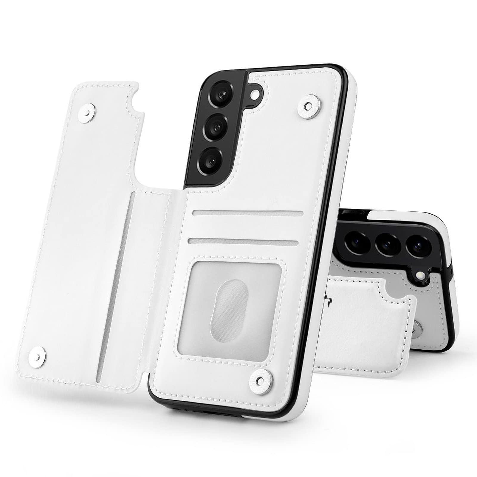 Samsung Galaxy S22 ホワイト本体&ガラスフィルム＆手帳型ケース